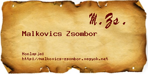 Malkovics Zsombor névjegykártya