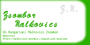 zsombor malkovics business card